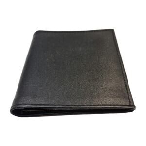 Vintage Black Leather Bifold Wallet 5x4"